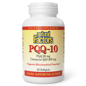 Natural Factors PQQ-10 gélules de 30 avec BioPQQ et CoQ10