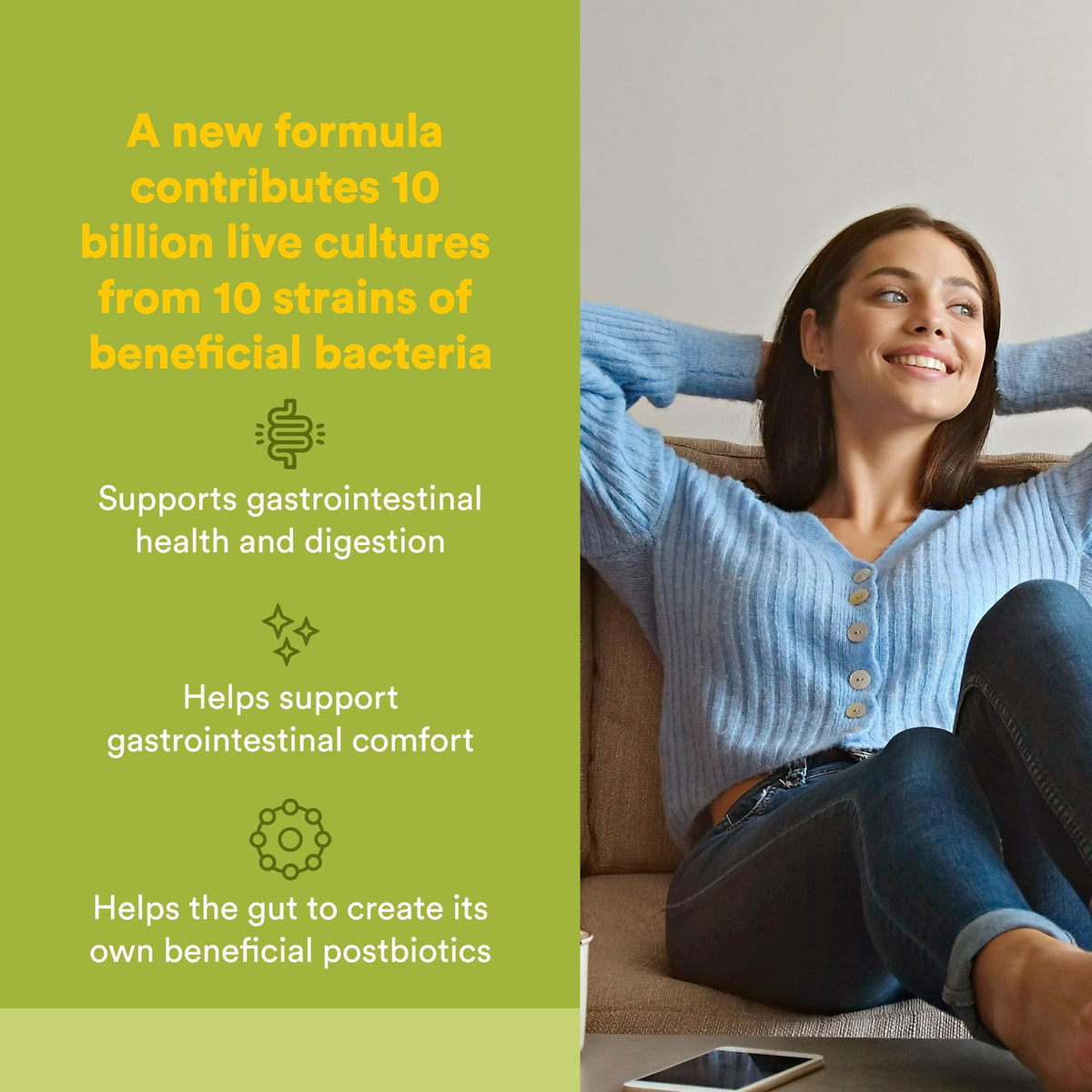 Natural Factors Probiotique 10 Milliards 60 Capsules - Détails de l'emballage