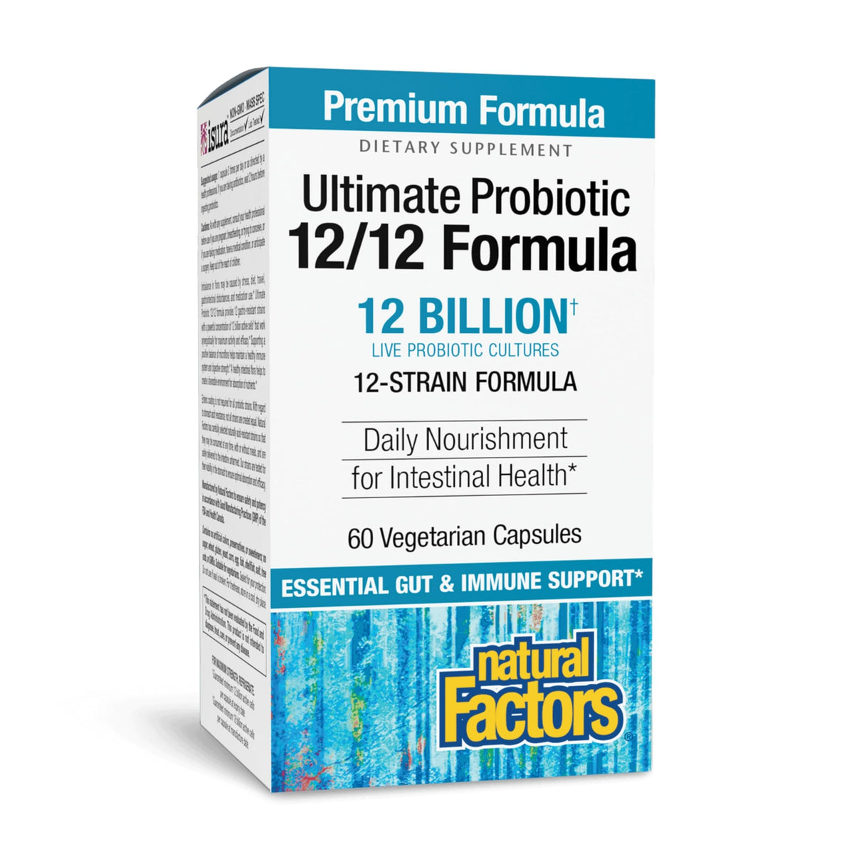 Natural Factors Probiotique 12 Milliards CFU 60 Capsules Végétales vue avant