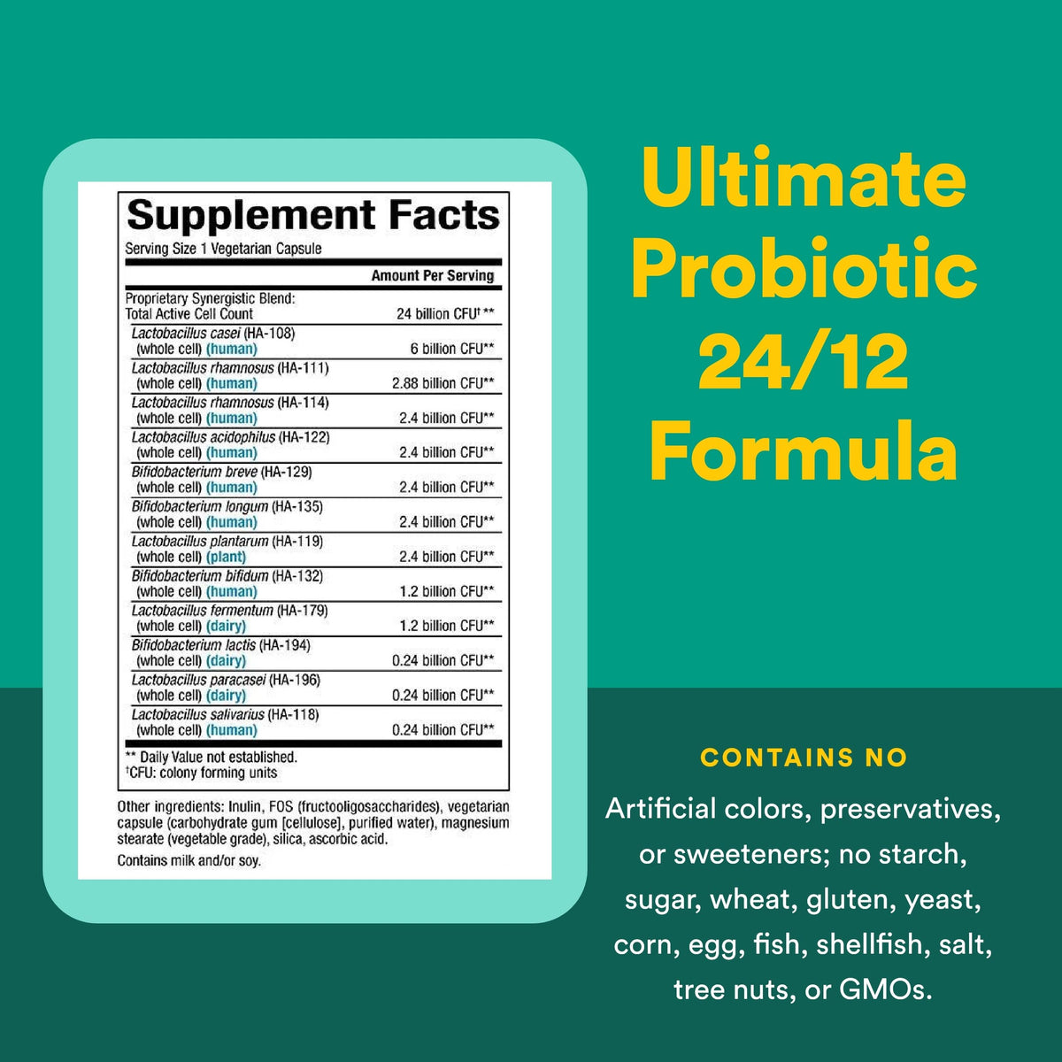 Natural Factors Probiotique 24/12 - Boîte avec 60 capsules