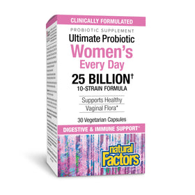 Natural Factors Probiotique Femme 25 Milliards 30 Capsules vue de face