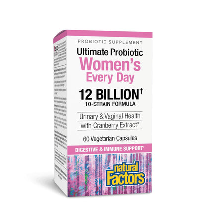 Natural Factors Probiotique Femme 60 Capsules - Vue avant