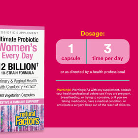 Natural Factors Probiotique Femme - Capsules végétariennes