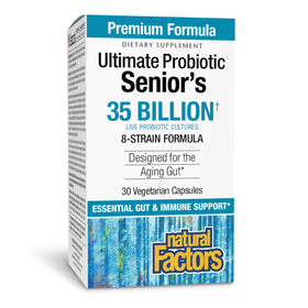 Natural Factors Probiotique Senior 35 Milliards CFU 30 Capsules Végétales - vue de face