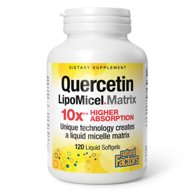 Natural Factors Quercetin LipoMicel Matrix 250 mg gélules avant