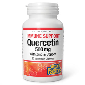 Natural Factors Quercétine avec Zinc et Cuivre - Flacon de 60 capsules végétariennes