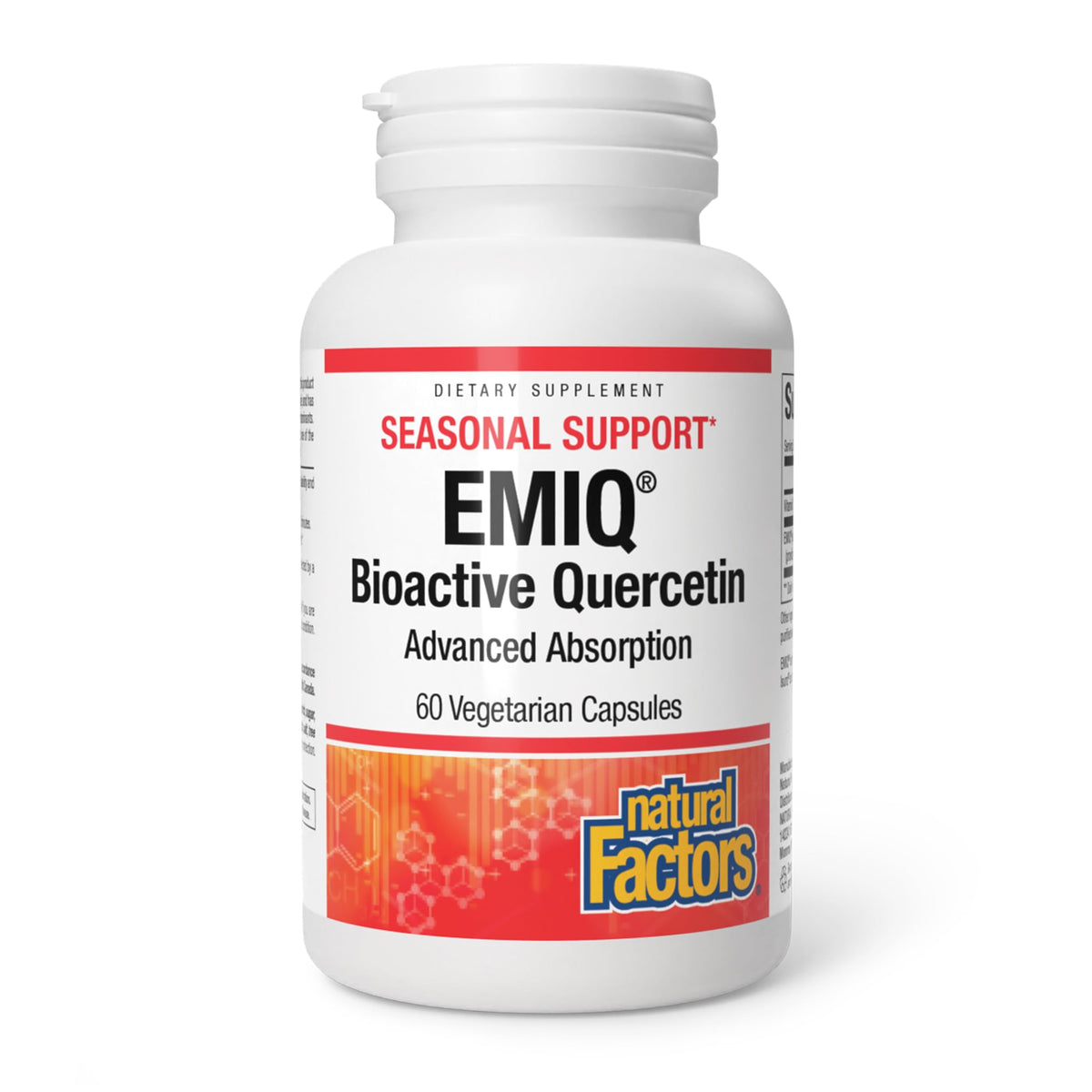 Natural Factors Quercétine Bioactive EMIQ 50 mg 60 Veg Caps avant