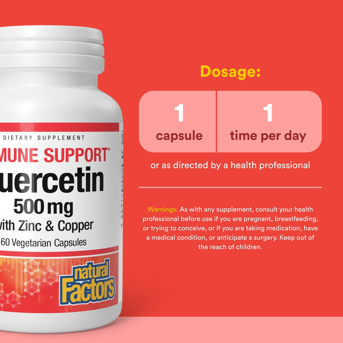 Natural Factors Quercétine - Étiquette du produit