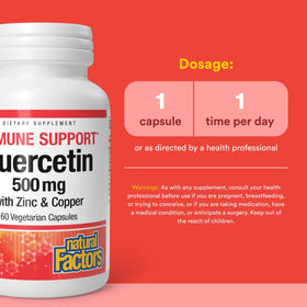 Natural Factors Quercétine - Étiquette du produit