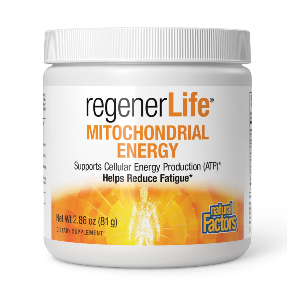 Natural Factors RegenerLife Poudre Énergétique 141g vue avant