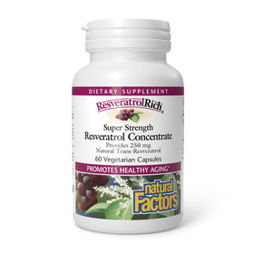 Natural Factors ResveratrolRich 250 mg capsules front view