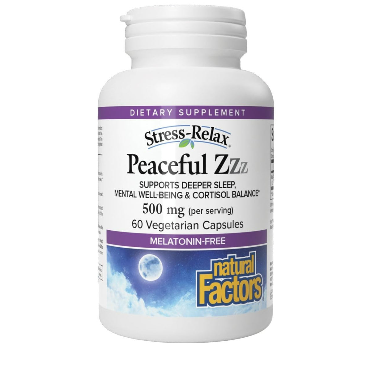 Natural Factors Sommeil Paisible 60 capsules végétariennes, vue avant