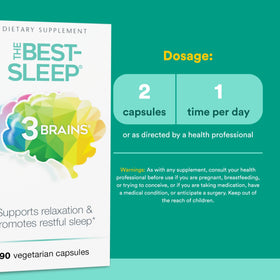 Natural Factors The Best-Sleep capsules végétales sur fond blanc