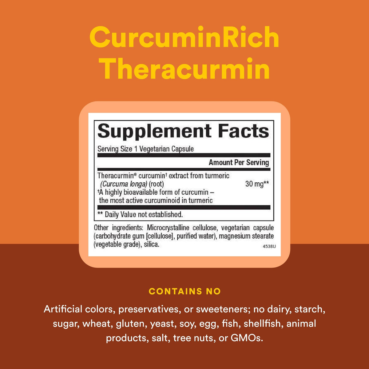 Natural Factors Theracurmin 30 capsules avec fond neutre