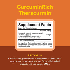 Natural Factors Theracurmin 30 capsules avec fond neutre