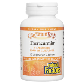 Natural Factors Theracurmin 30 capsules végétales vue de face