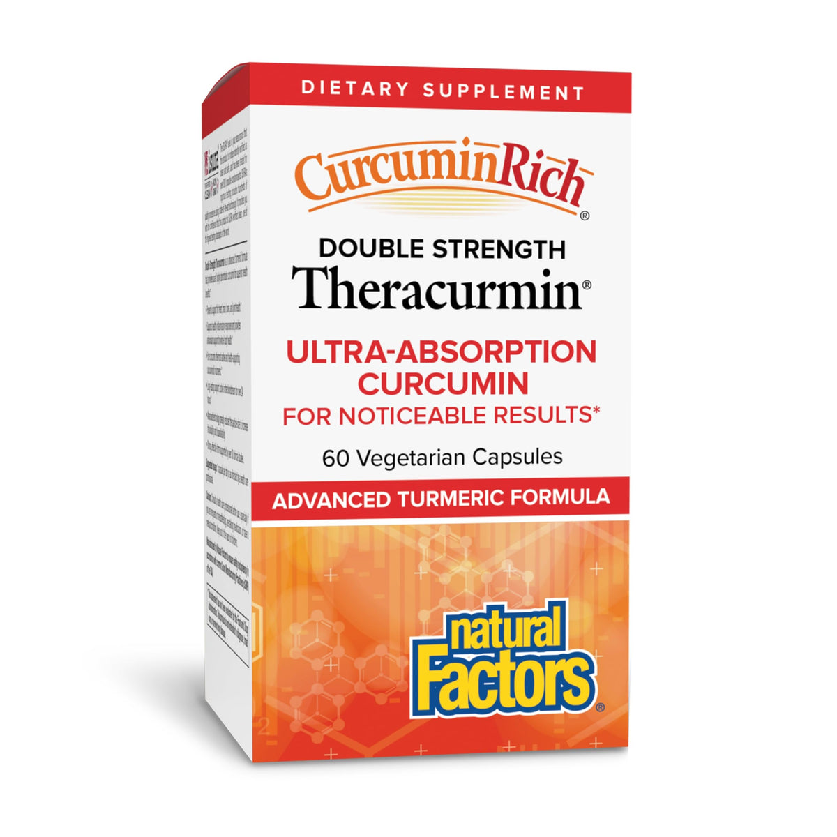 Natural Factors Theracurmin Double Force 60 Veg Caps vue avant