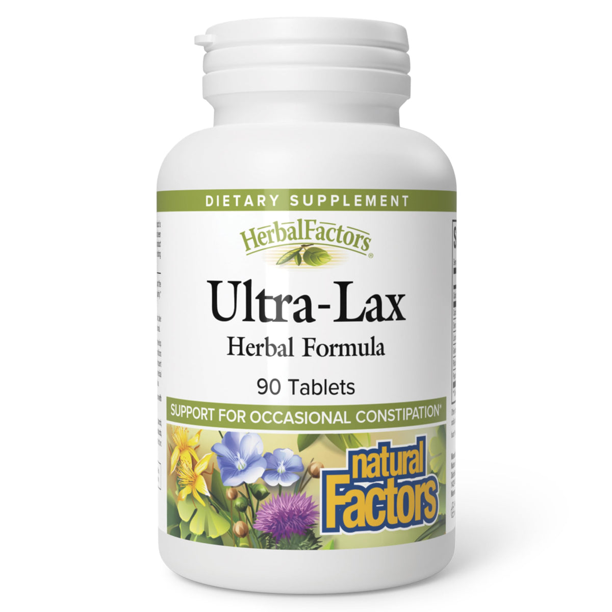 Natural Factors Ultra-Lax 90 comprimés vue de face