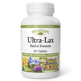 Natural Factors Ultra-Lax 90 comprimés vue de face