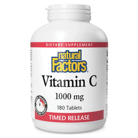 Natural Factors Vitamine C 1 000 mg 180 comprimés vue avant