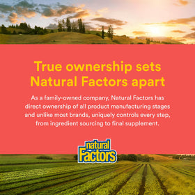 Natural Factors Vitamine C 500 mg, comprimés à mâcher sur une table