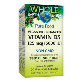 Natural Factors Vitamine D3 125 mcg 60 capsules végétariennes vue avant