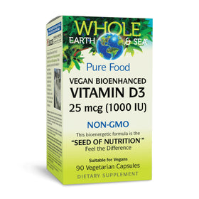 Natural Factors Vitamine D3 125 mcg capsules végétaliennes vue de face