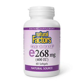 Natural Factors Vitamine E 400 IU gélules molles avant