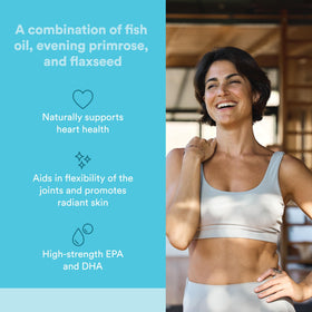 Natural Factors WomenSense RxOmega-3 120 gélules avec étiquette visible