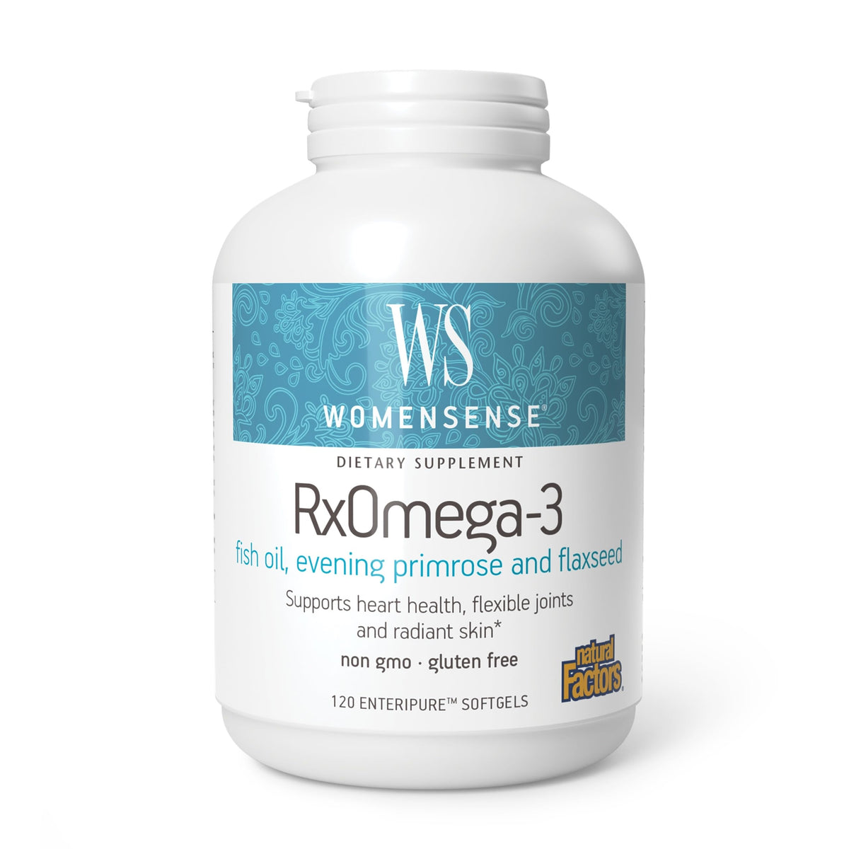 Natural Factors WomenSense RxOmega-3 120 gélules vue de face