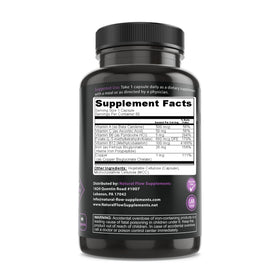 Natural Flow 2X Iron Complex capsules on a wooden background