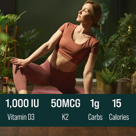 Natural Force Vitamine D Pure en utilisation dans un smoothie