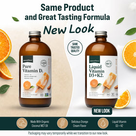 Natural Force Vitamine D Pure étiquette avec ingrédients et dosage
