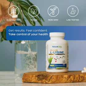 Natural Labs L-Lysine 600mg capsules bottle front
