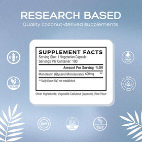 Natural Labs Monolaurin 600mg ingredients list