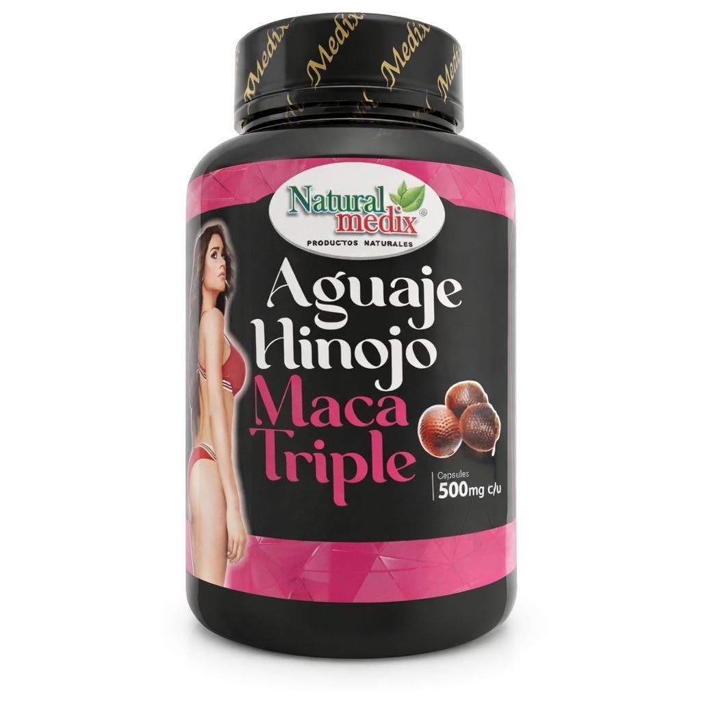 Natural medix Aguaje Hinojo Maca Triple 100 capsules vue avant