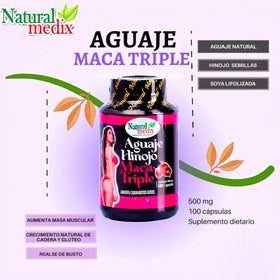 Natural medix Aguaje Hinojo Maca Triple côté droit