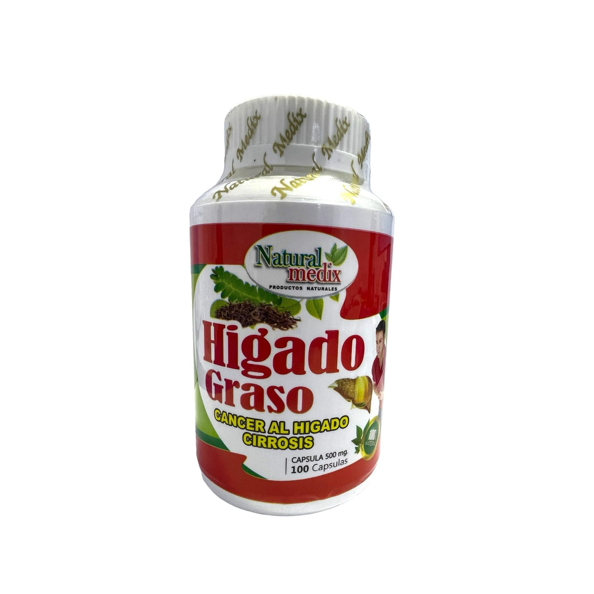 Natural medix Hígado Graso 100 capsules vue de face