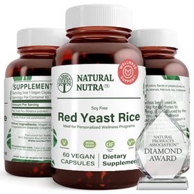 Natural Nutra Extrait de Riz Rouge 600 mg capsules en bouteille