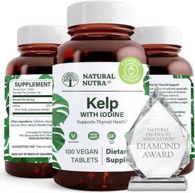 Natural Nutra Iode Kelp 225 mcg 100 Tablettes - vue avant