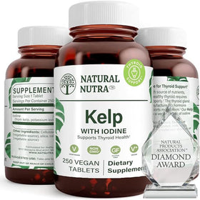 Natural Nutra Kelp Iodine 225 mcg 250 comprimés vue de face