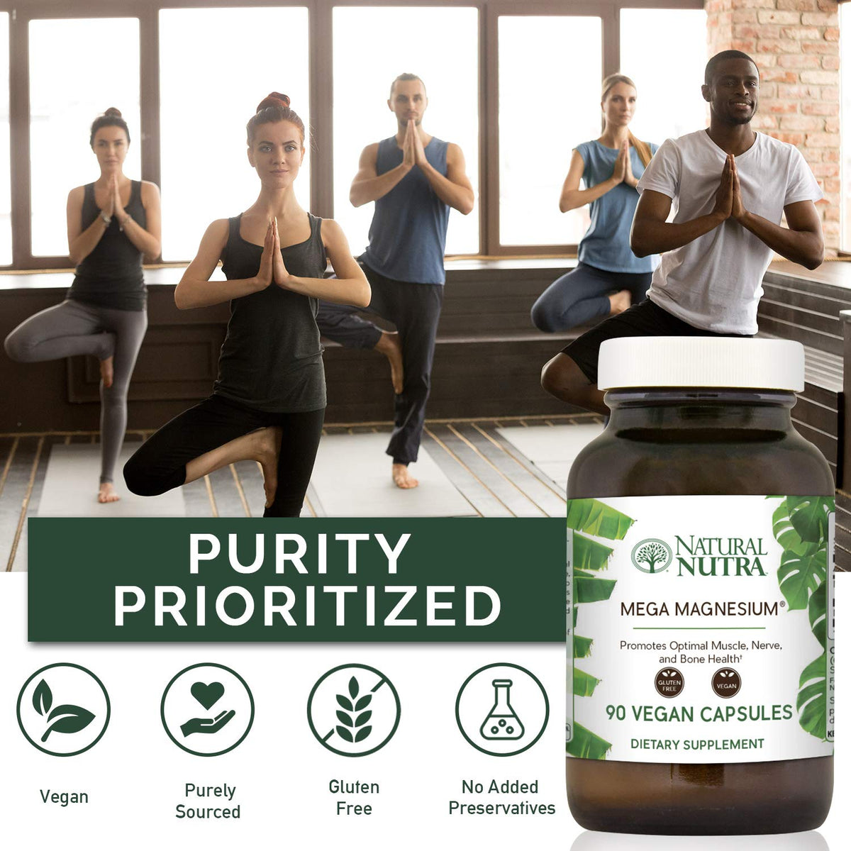 Natural Nutra Magnésium 400mg 90 capsules en situation