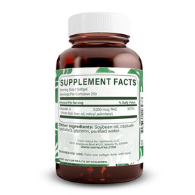 Natural Nutra Vitamine A 10 000 UI gélules présentation