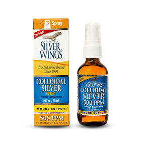 Natural Path Silver Wings Colloidal Silver 500ppm Spray 60ml front view