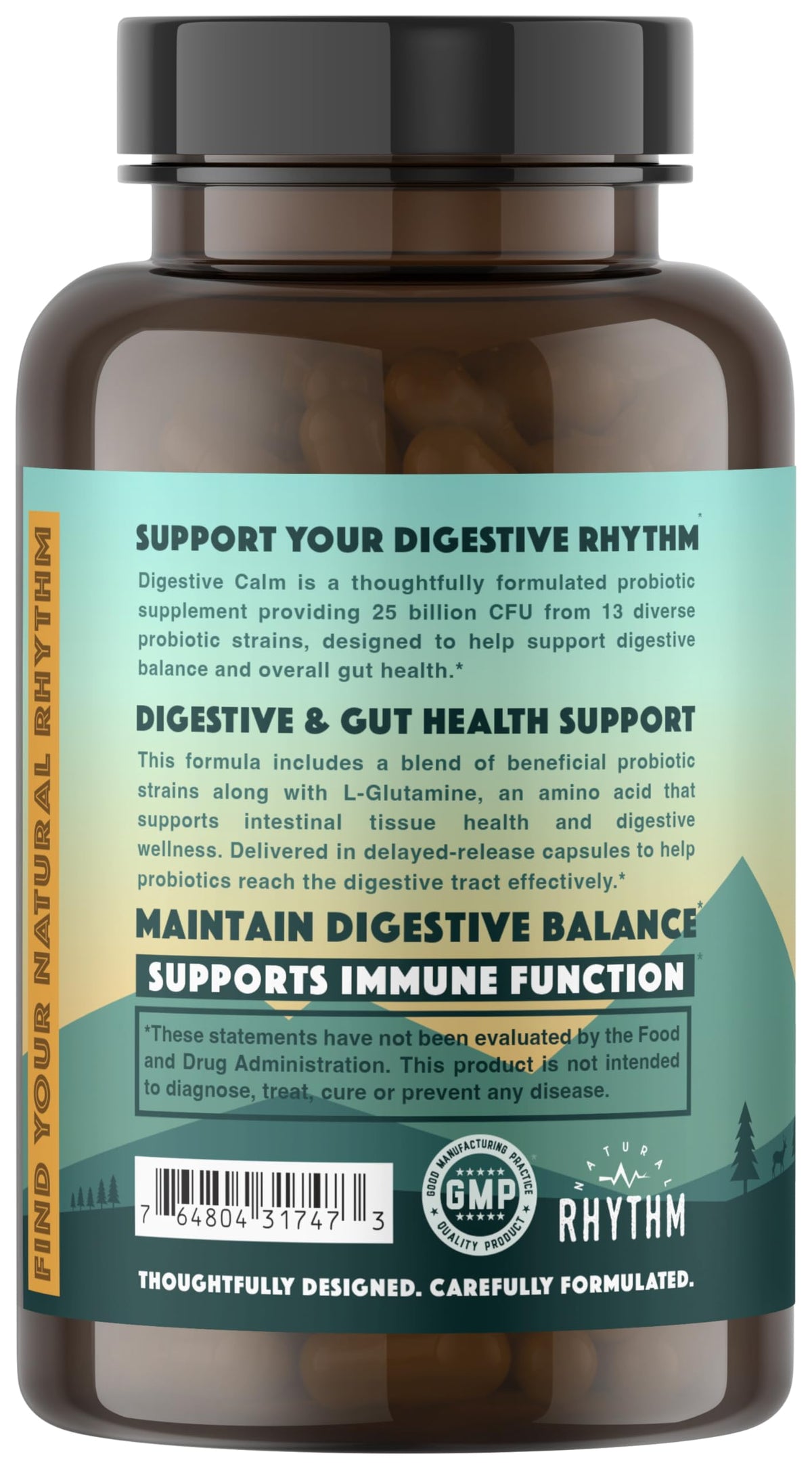 Natural Rhythm Complément Alimentaire Probiotique 60 Capsules ouvertes