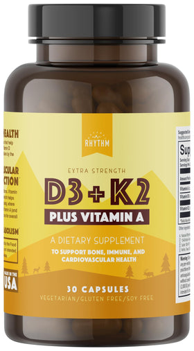 Natural Rhythm D3 5000 UI 30 capsules vue de face