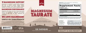 Natural Rhythm Magnésium Taurate 750mg 120 Capsules - présentation sur une table