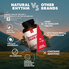 Natural Rhythm Magnésium Taurate 750mg 120 Capsules - vue arrière