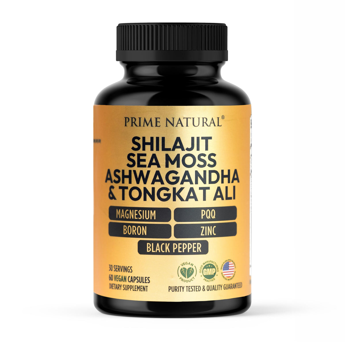 NATURAL Shilajit 1000mg capsules front view