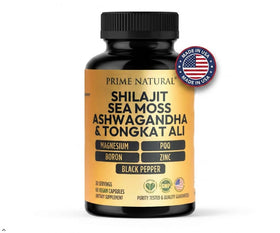NATURAL Shilajit 1000mg capsules side view